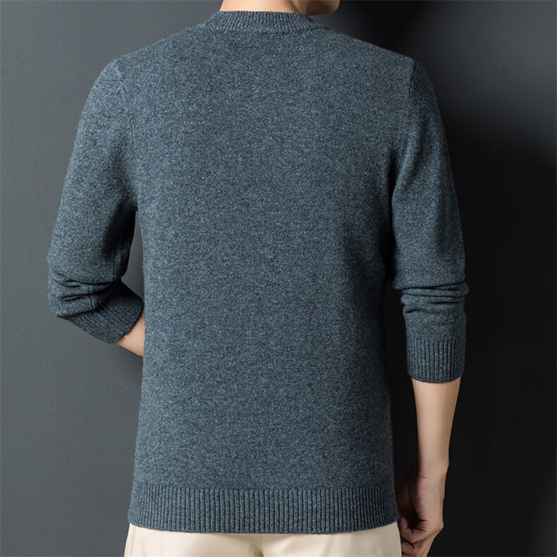 BB10906钱塘2020-2中年男士冬季厚款时尚休闲圆领羊毛衫P142,男装针织衫/毛衣,钱塘207-2