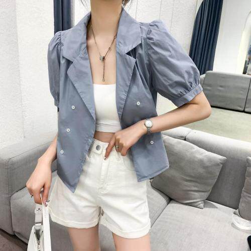 夏季西装领小衫，女装西装，戈朴