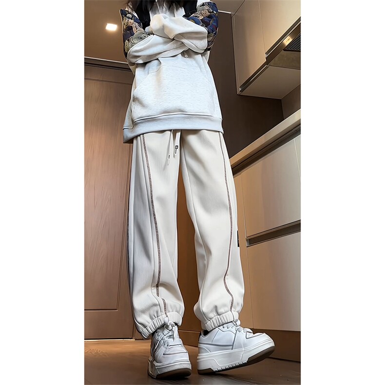 2023冬季新款内景大码加绒灯芯绒贴标卫裤M-5XHK23853-特P40,男装休闲裤,电商A022