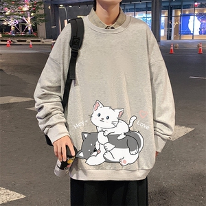 S6300-P28 秋季圆领卫衣男大码韩版宽松长袖外套图片