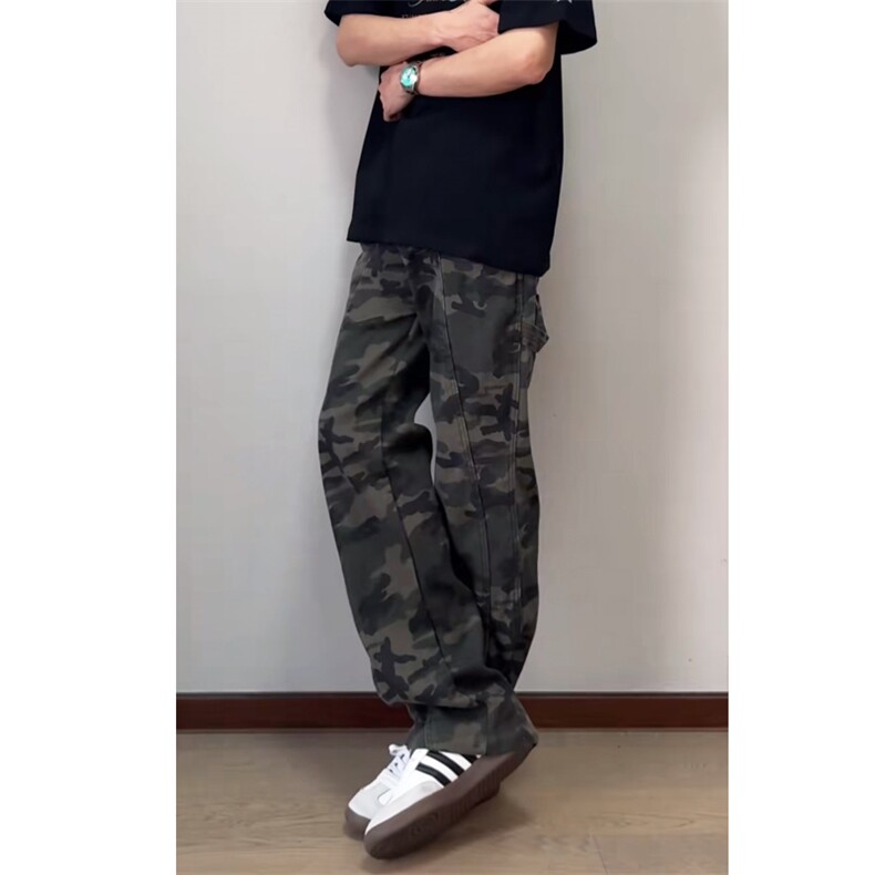 休闲迷彩裤直筒牛仔裤长裤NK2400-P40,男装牛仔裤,星座1212