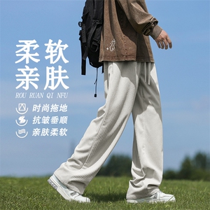休闲灯芯绒裤宽松潮流裤子男款痞帅高街百搭长裤1088-特批-37图片
