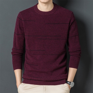 Z2470冬季新款男式圆领全羊毛针织衫保暖打底衫P162图片