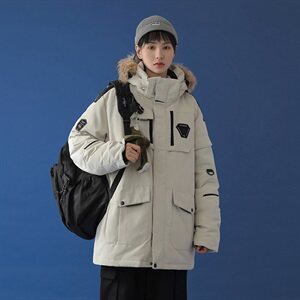 20年冬季新款可拆卸连帽带毛领ins羽绒服 DS-B293-A785图片