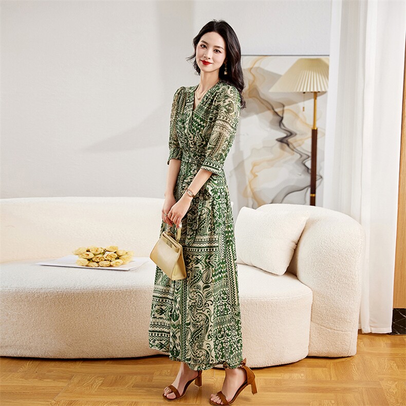 现货！连衣裙女2023年新款夏季长款裙子雅佳俏523#,女装连衣裙,雅佳俏