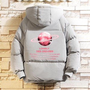 MY16184-P100 加厚加绒连帽棉衣男大码棉服男面包服男 砖墙挂拍图片