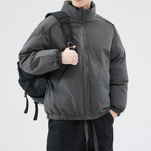 现货冬季美式休闲加厚雪山外套夹克立领纯色三防户外工装棉服图片