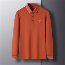 D66165钱塘2020-2新款中年男士百搭简约时尚休闲长袖T恤P63，男装T恤，钱塘207-2