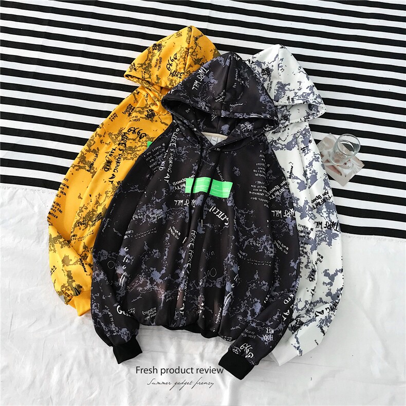 703-W195秋冬薄绒卫衣数码迷彩满印花潮流卫衣,男装卫衣,星座703