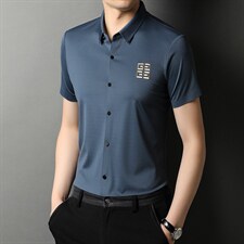 新款2023夏季男装上衣休闲百搭短袖宽松衬衫男士衬衣潮流，男装衬衫，电商B212（原钱塘6029）