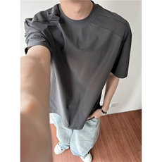 夏装速干防晒冰丝凉感透气短袖T恤男装夏季网眼拼接半袖S429-特23，男装防晒衣，电商A233-1