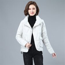 2020冬季新款时尚百搭宽松休闲舒适立领羽绒服，女装羽绒服，小林双子