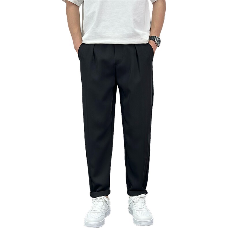 男垂感顺滑西裤直筒纯色休闲裤长裤A329-K50-P55,男装休闲裤,电商A329