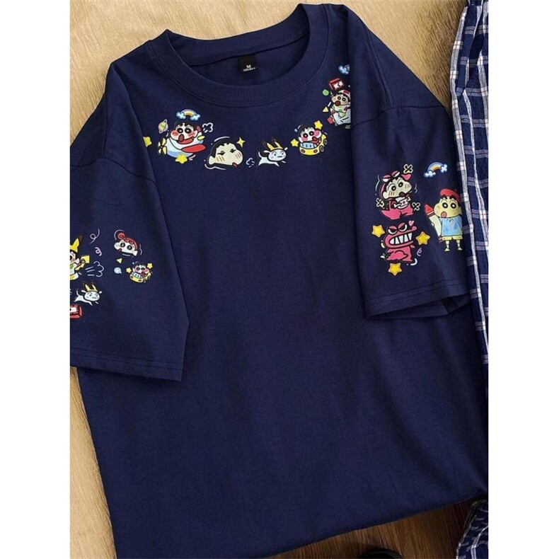 H0537-P35夏季蜡笔小新宽松短袖t恤上衣女，女装T恤，星座617A-2