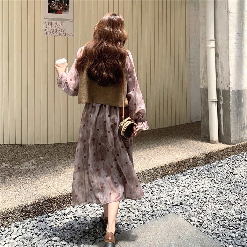 法式高级感气质西装马甲套装裙女2025春秋季新款显瘦连衣裙两件套,女装套装/套裙,2C307