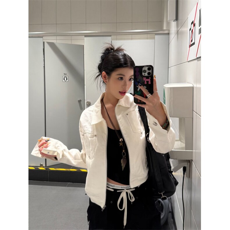 美式飞行员夹克男款春秋季高级感立领廓形工装外套短款教练棒球服,男装夹克,星座506A