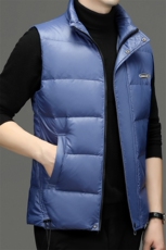 羽绒服马甲中年男士立领无袖保暖坎肩冬季新款加厚背心外套男装，男装背心/马甲，电商B212（原钱塘6029）