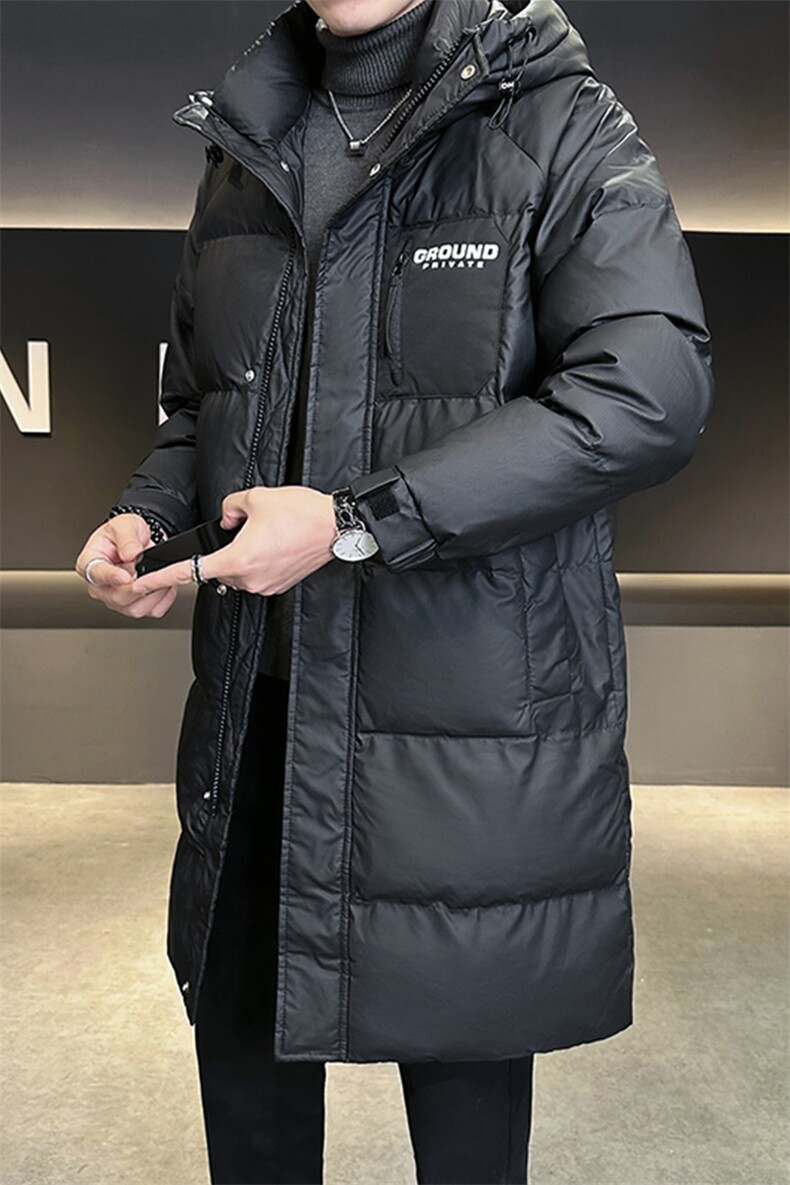 长款男冬季2025新款冬季加厚连帽男装外套A313-8805-P245,男装羽绒服,电商A313