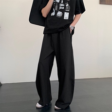 松弛感立体剪裁活页弯刀垂坠感阔腿西裤拖地休闲长裤2203/p45，男装西裤，电商B381-2