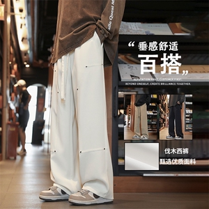 2026秋季新款潮牌时尚铆钉高级感伐木裤男士直筒裤X1910-特批-45图片
