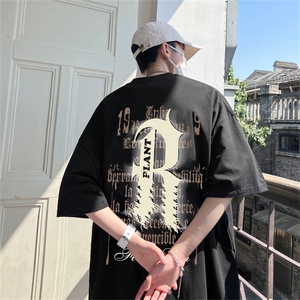 特P19控38   230g重磅纯棉港风短袖t恤男DT3111图片