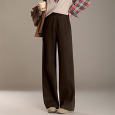 2025年秋季长裤时尚休闲百搭通勤加绒加厚直筒裤长裤，女装休闲裤，明成直播供货