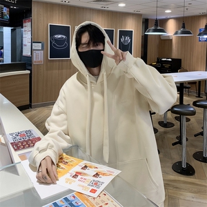 连帽卫衣纯色连帽外套图片