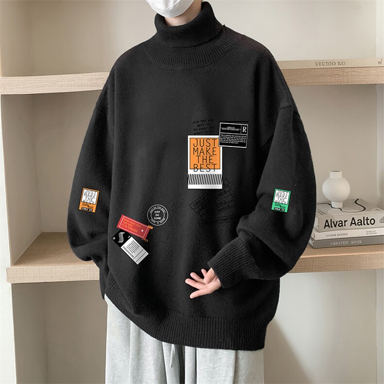 控68高领毛衣男士大码内搭毛线衣男GM45121-P45加绒款-P65,男装针织衫/毛衣,电商A040