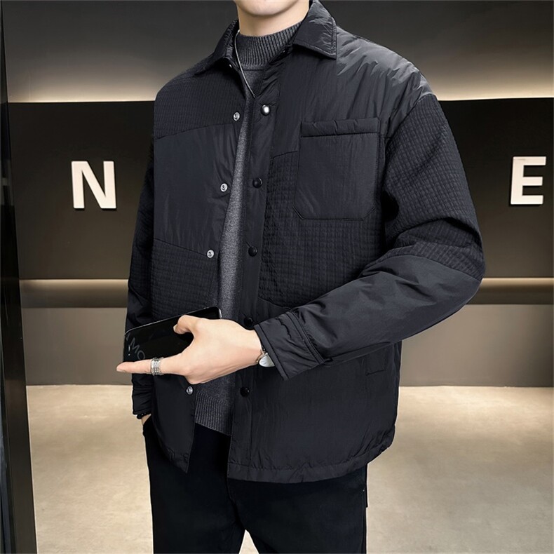 标90白鸭绒店主风翻领外套高级感休闲轻奢羽绒服8811-P210,男装羽绒服,电商A413