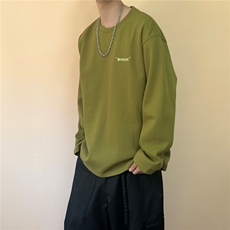 现货重磅加厚长袖T恤卫衣男潮牌打底衫上衣A351-AT2513-P50，男装T恤，电商A351