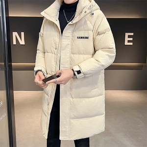 长款男羽绒服华夫格加厚连帽外套 特批160元 A313-YR8816-P160图片