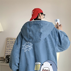 控价158牛仔棉衣男大码加绒羊羔绒牛仔棉服男棉袄NM53137-P140，男装棉衣，电商A040