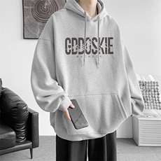 已注册/400高克重磅华棉秋内景宽松连帽卫衣男/P加绒P50，男装卫衣，电商B316