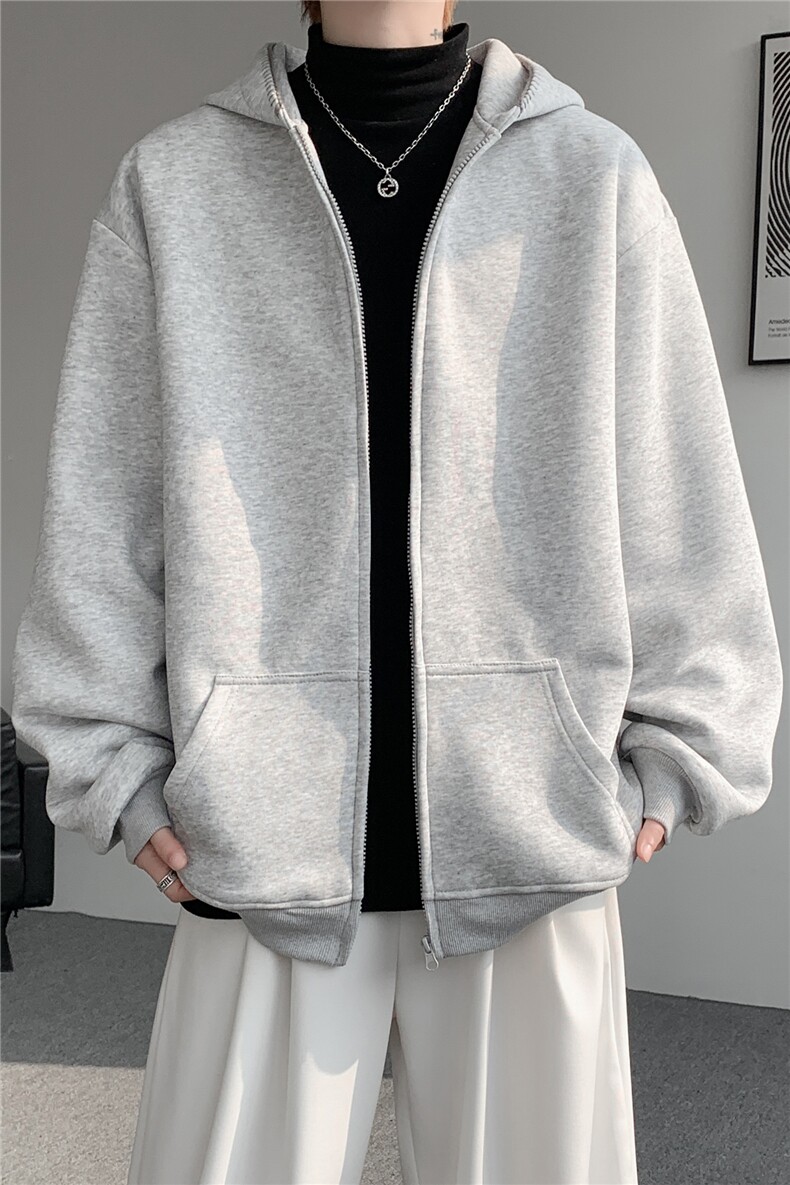 3XL-S基础百搭拉链开衫卫衣男休闲外套小心机WY45-P58400g,女装短外套,电商D206-1