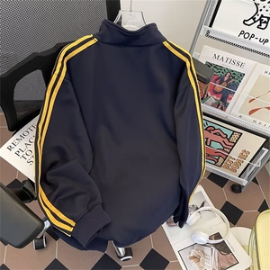 美式复古三条杠立领夹克男  XQ73 P50图片