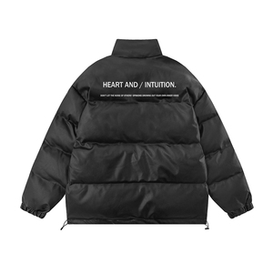 冬季新款平铺百搭字母印花保暖PU皮棉服A247-MY84521特批95控158图片
