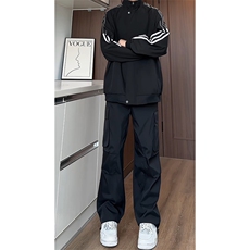 美式机能冲锋衣外套男款春秋季高级感条纹裤子户外运动登山服套装，男装夹克，电商基地A050