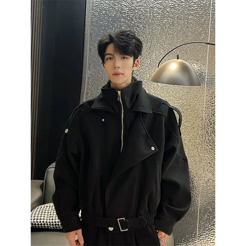 706-1-MN2311-P108现货冬季男士短款夹棉毛呢外套气质加厚外套,女装短外套,星座706-1