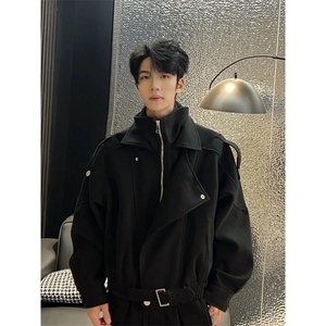 706-1-MN2311-P108  现货 冬季男士短款夹棉毛呢外套气质加厚外套图片