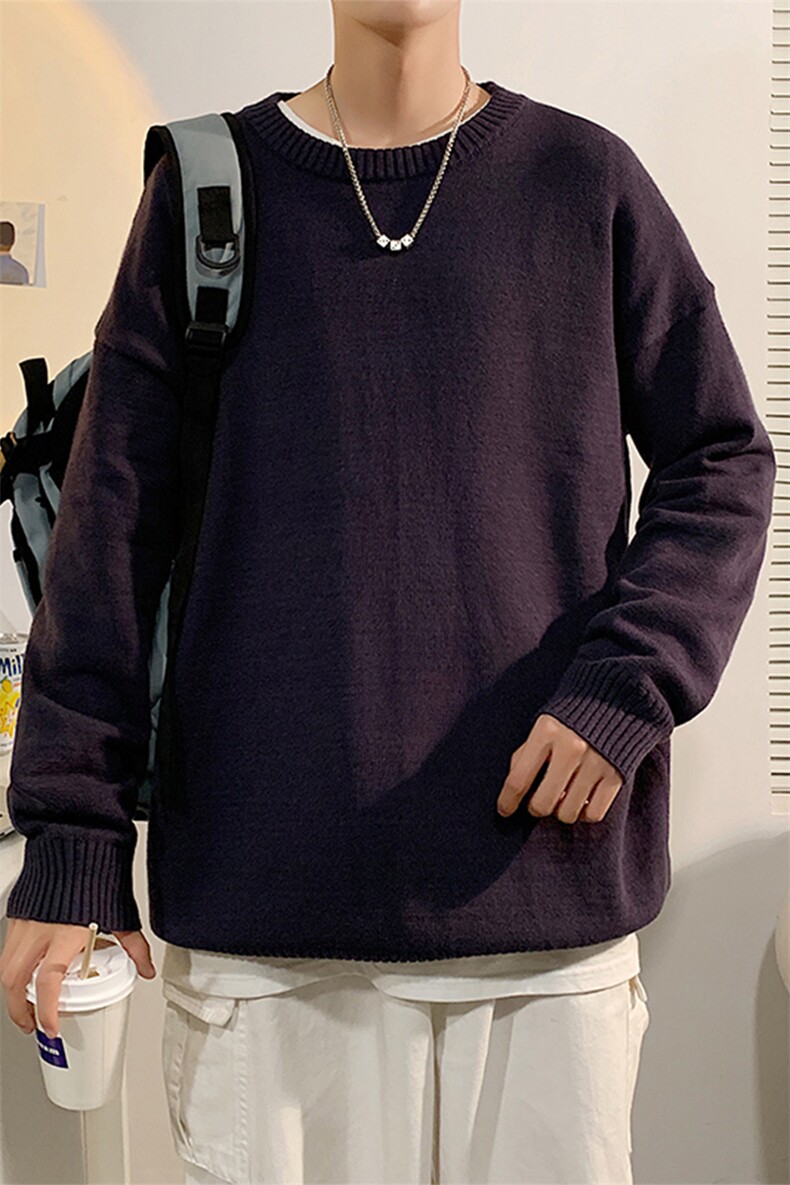 主推现货毛衣男圆领纯色休闲量大有差价A161-2-M001-P35,男装针织衫/毛衣,电商A161-2