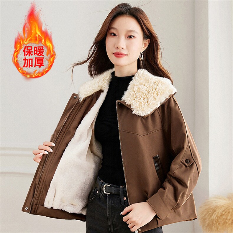 现货！加绒加厚冬季新款棉衣女派克服,女装棉衣/棉服,韩蔻秀