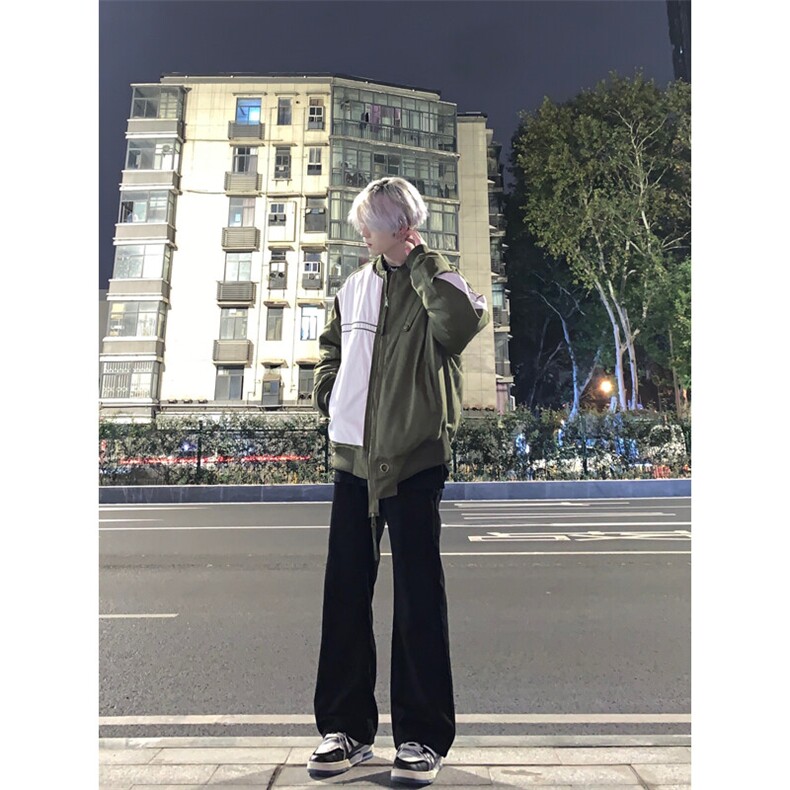 高街vibe纯黑色牛仔裤男款夏季修身直筒弹力微喇叭裤控价68,男装牛仔裤,星座310A-4