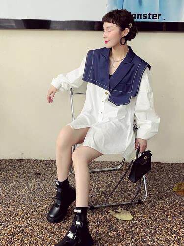 【现货】秋季新款高品质拼接衬衣，其它，1+9