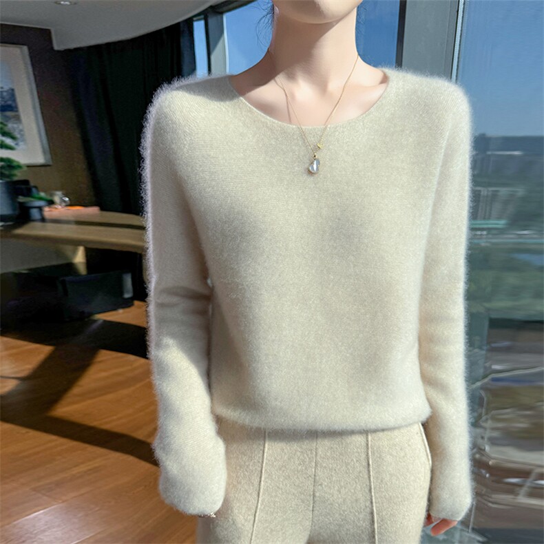 2025年秋季新款百搭一线反正针圆领,针织衫/毛衣,伟泽羊绒