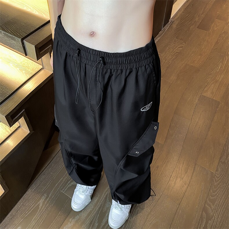 休闲裤男士韩版潮流高街帅气口袋2024夏季新款ins长裤K5544-P37,男装休闲裤,星座412-3