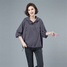 2021秋冬新款套头卫衣休闲宽松303款，女装卫衣/绒衫，秋牧寒烟