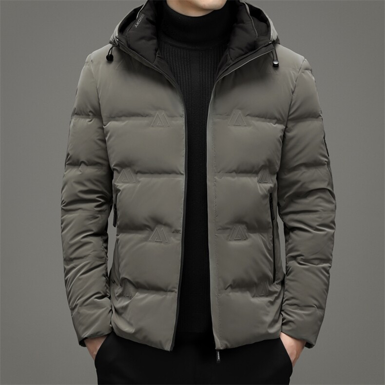 潮流休闲百搭羽绒外套中年男士冬季连帽羽绒服SNNYR86R9601-P210图片