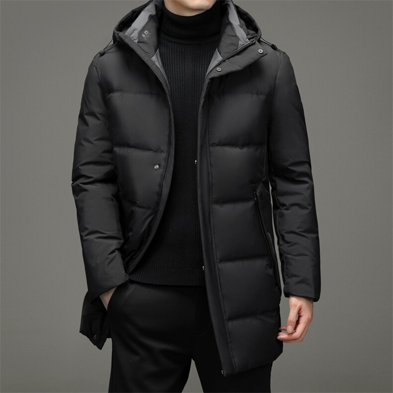 冬季新款中年男士中长款连帽羽绒服男爸爸冬装外套TLM2101-P265,男装羽绒服,电商B212（原钱塘6029）