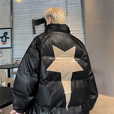 港风鳄鱼纹印花字母设计棉衣大码潮流休闲棉衣男MY77730P128控168，男装棉衣，星座227-7