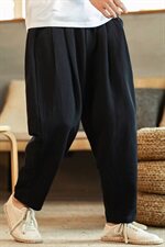 2021春秋季新款男装风提花宽松休闲裤子小脚裤室内黑色，男装休闲裤，电商B277(原6028)